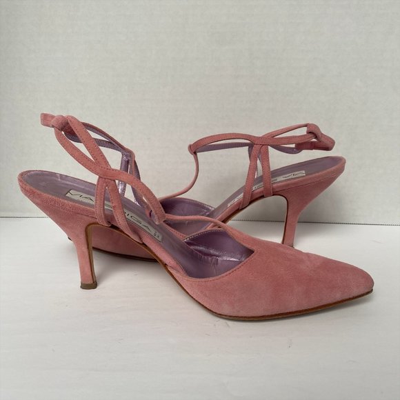 Ma Spiga Pink Suede Pointed Heels in Size 8.5B - Picture 3 of 5